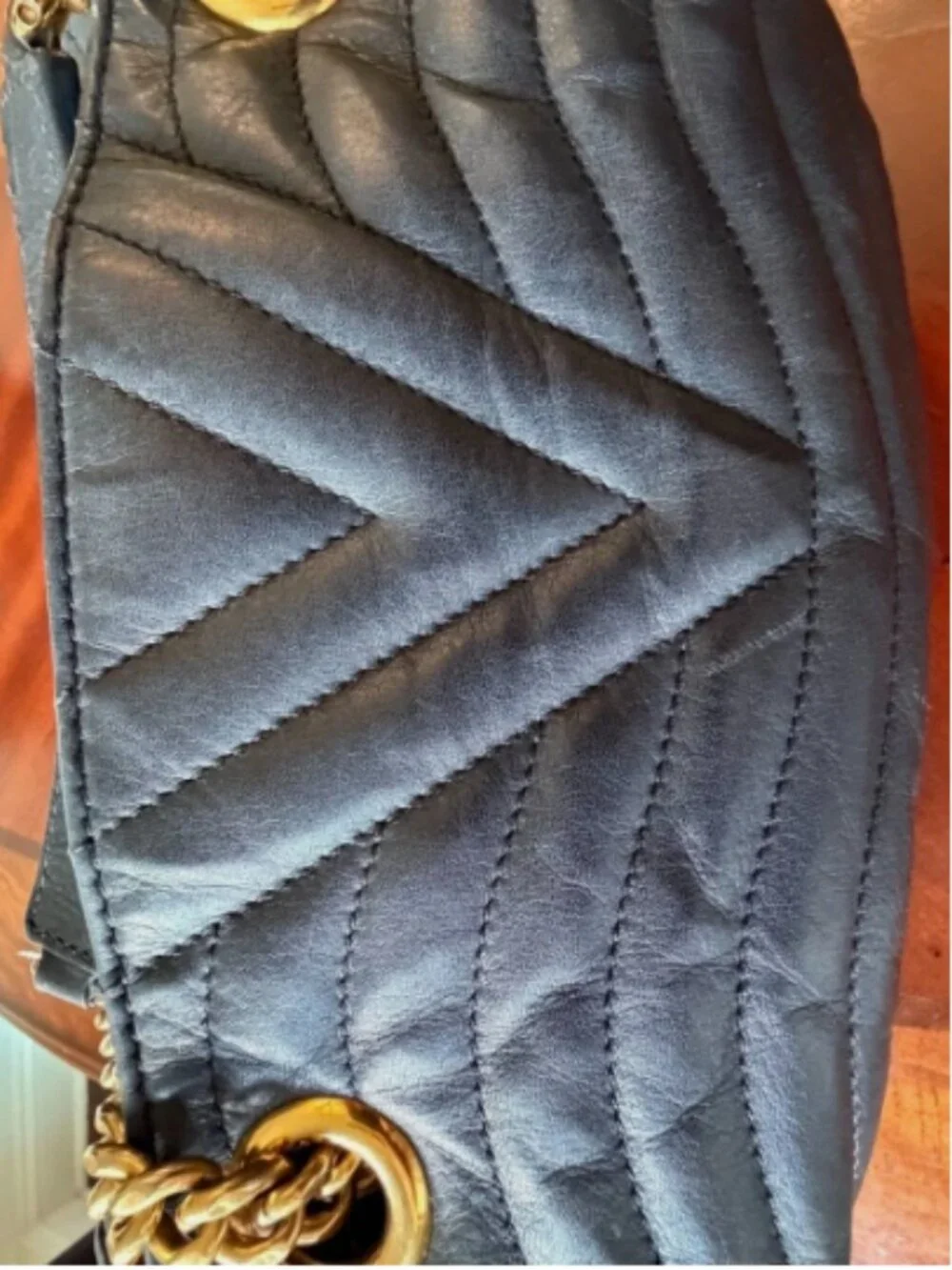 Louis Vuitton New Wave Chain Tote MM Black Quilted Leather